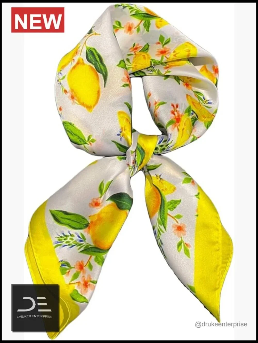 Square Silk Feeling Scarf Lightweight Satin Headscarf Neck Scarf Fashion